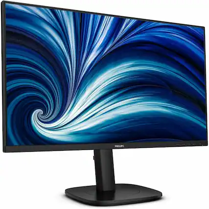 Front. Philips - PHILIPS 24B2N3200J - 24 inch Monitor, LED, FHD, VGA, DP, HDMI, USB-Hub, 4 Year Manufacturer Warranty - 24" - 23.8" - Black.