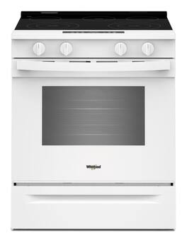 Whirlpool - 30 in. Wide 5 element 5.3 cu. ft. Slide-In Electric Range with No Preheat and Slow Cook Modes - White