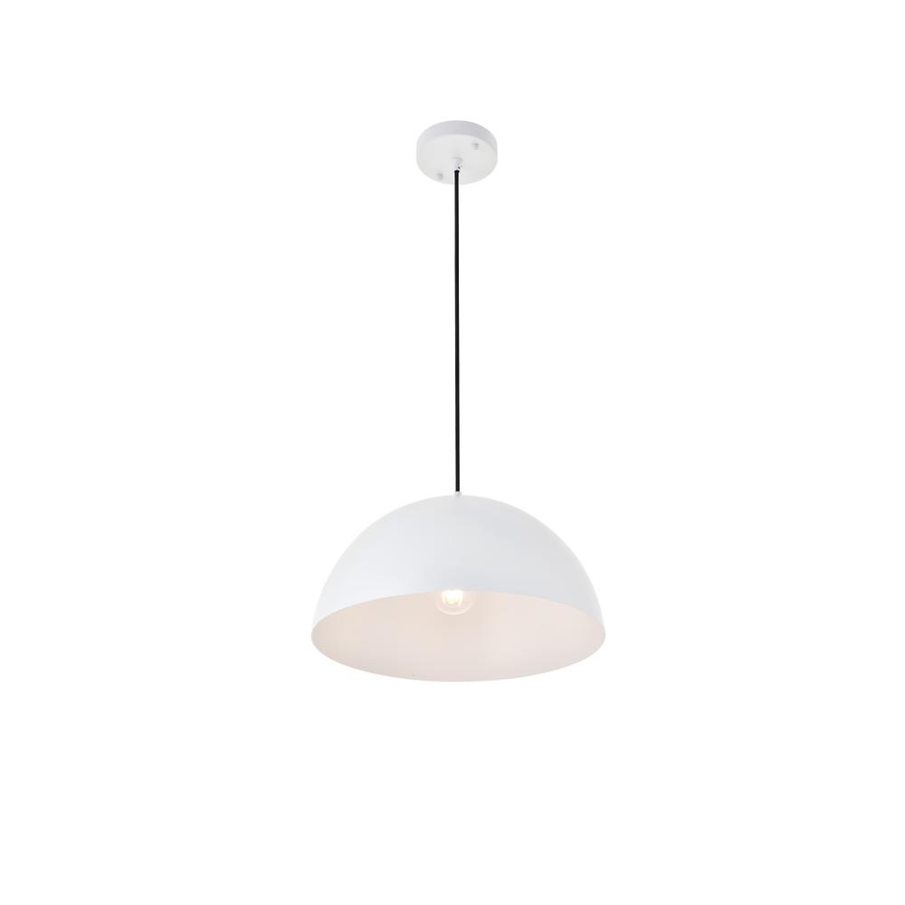 Alt View 7. Living District - Forte 1 light White Pendant - White.