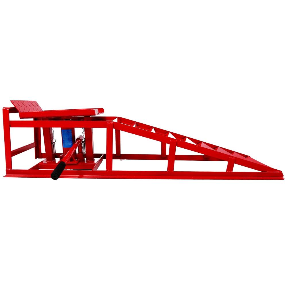 Alt View 2. Ropilly - 5 Ton Heavy Duty Truck Service Ramps Automotive Lift Repair Frame Adjustable Height Garage Lift 2 Pack.