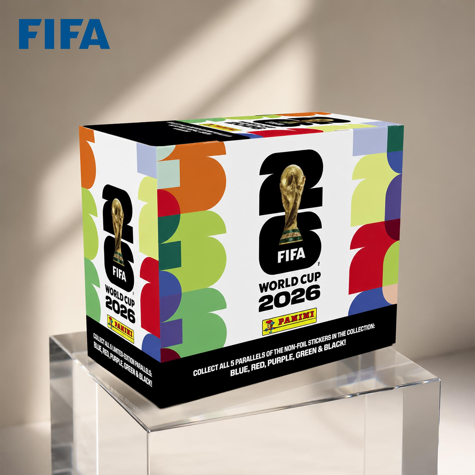 FIFA FIFA 1 FIFA 2 CUP 1 WORLD WORLD 2026 CUP 2026 PANINI JAXINI IN THE COLLECTION: COLLECT ALL LIMITED EDITION PARALLELS OF THE NON-FOIL STICKERS IN THE COLLECTION: BLUE, RED, PURPLE, GREEN & BLACK!
