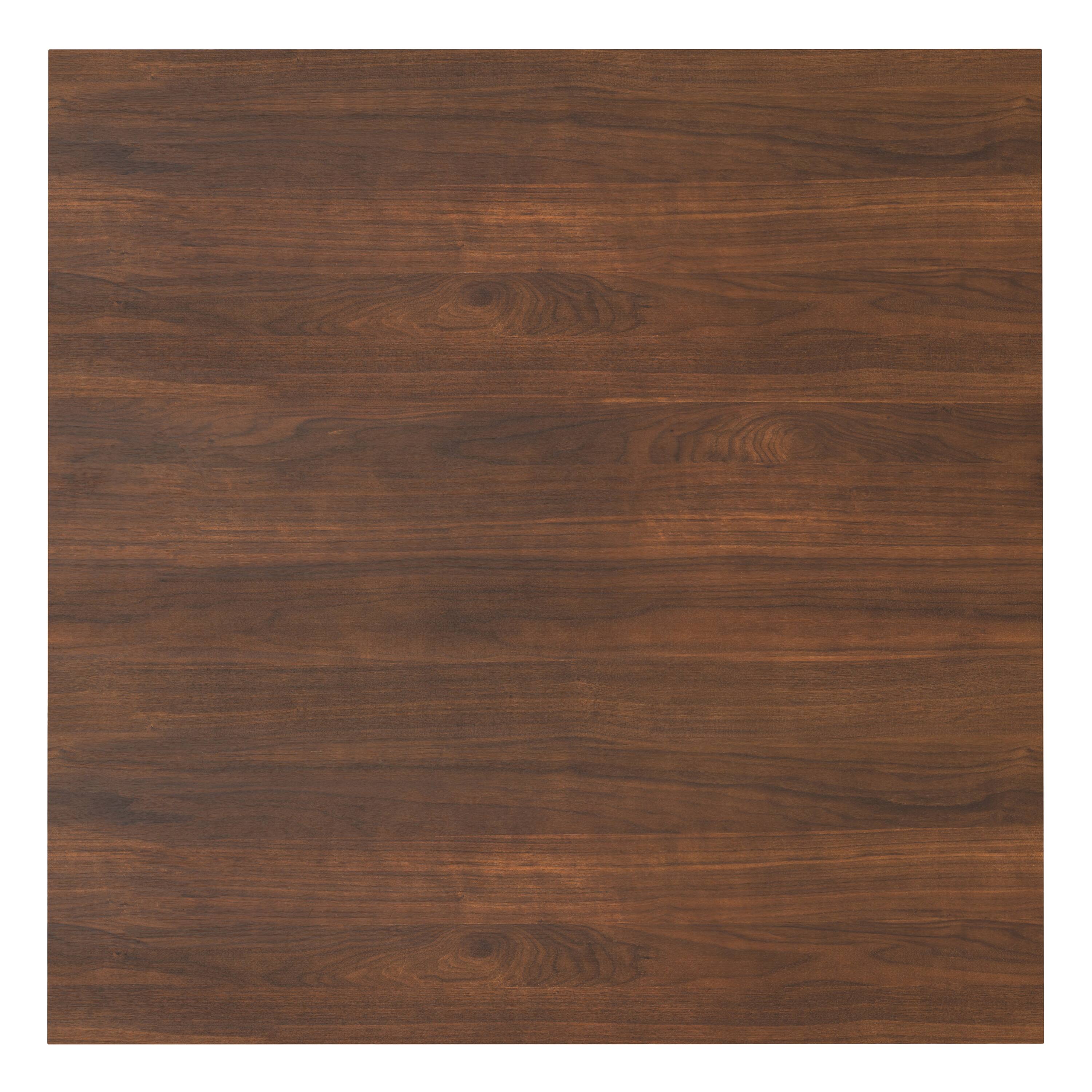 Alt View 2. Simpli Home - Wilson 54 inch x 54 inch Square Transitional Dining Table in Walnut Veneer - Walnut Veneer.