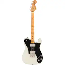 Squier - Classic Vibe '70s Telecaster Deluxe Electric Guitar, Maple Fingerboard, Olympic White