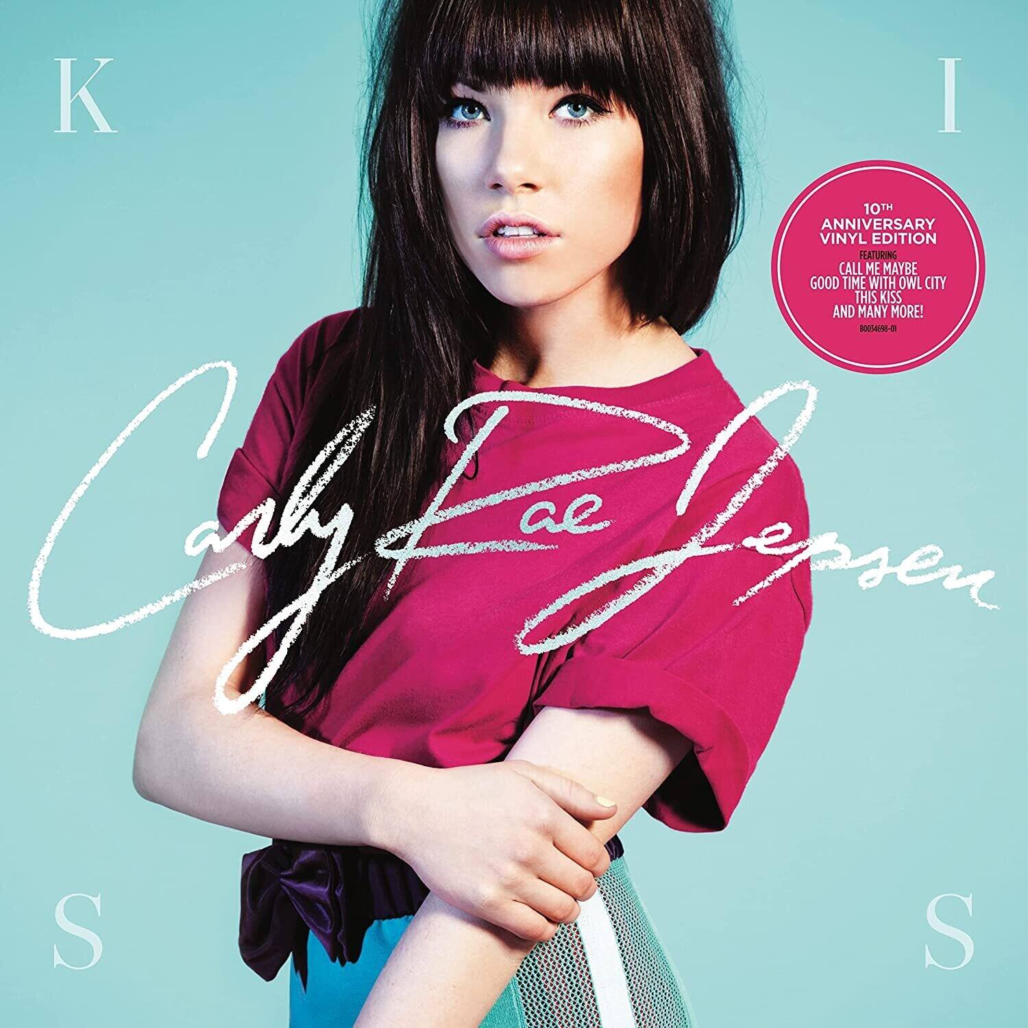 KISS

Carly Rae Jepsen

10th Anniversary Vinyl Edition  
Featuring:  
Call Me Maybe  
Good Time with Owl City  
This Kiss and Many More!  
80045469-01