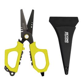 Beyond Braid - Beyond Fishing 6.5" Pro Fishing Shears Dual Serrated Blades - Yellow