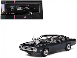 1970 Dodge Charger with Blown Engine 1/43 Diecast Model by IXO Models - Black