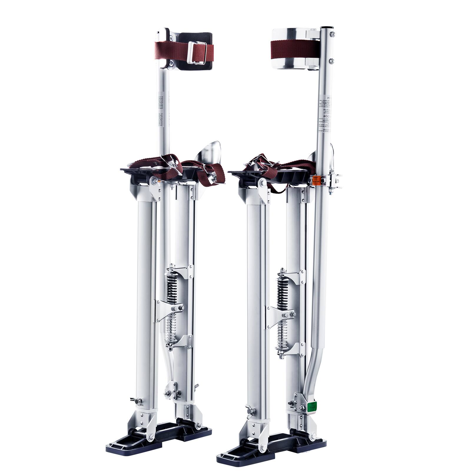 Alt View 5. VEVOR - Drywall Stilts, 24''-40'' Adjustable Aluminum Tool Stilts with Protective Knee Pads, Durable and Non-slip Work Stilts - Silver.
