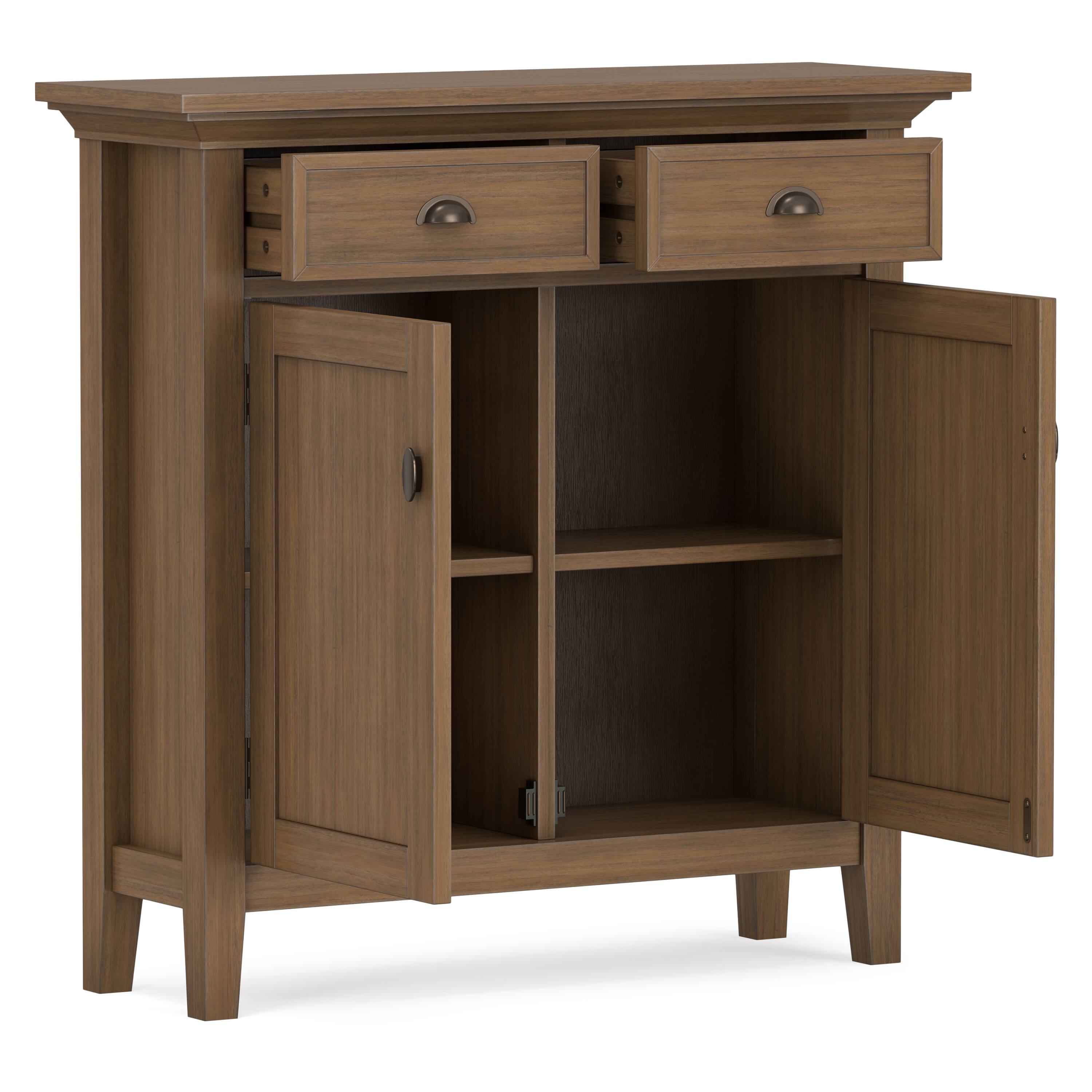 Alt View 1. Simpli Home - Simpli Home Redmond SOLID WOOD 36 inch Wide Transitional  Entryway Storage Cabinet in Rustic Natural Aged Brown - Rustic Natural Aged Brown.