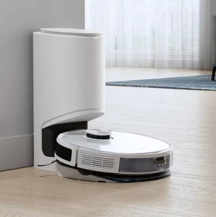 Alt View 5. ECOVACS Robotics - Ecovacs Deebot NEO+ Vacuum and Mop Robot with Auto-Empty Station.