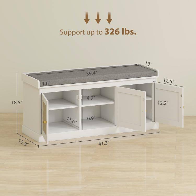 Support up to 326 lbs.

1.6"
39.4"
13"
12.6"
18.5"
4.9"
12.2"
11.8"
6.9"
13.8"
41.3"