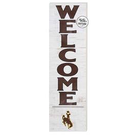 Jardine - Wyoming Cowboys 10'' x 35'' Indoor/Outdoor Welcome Sign - White