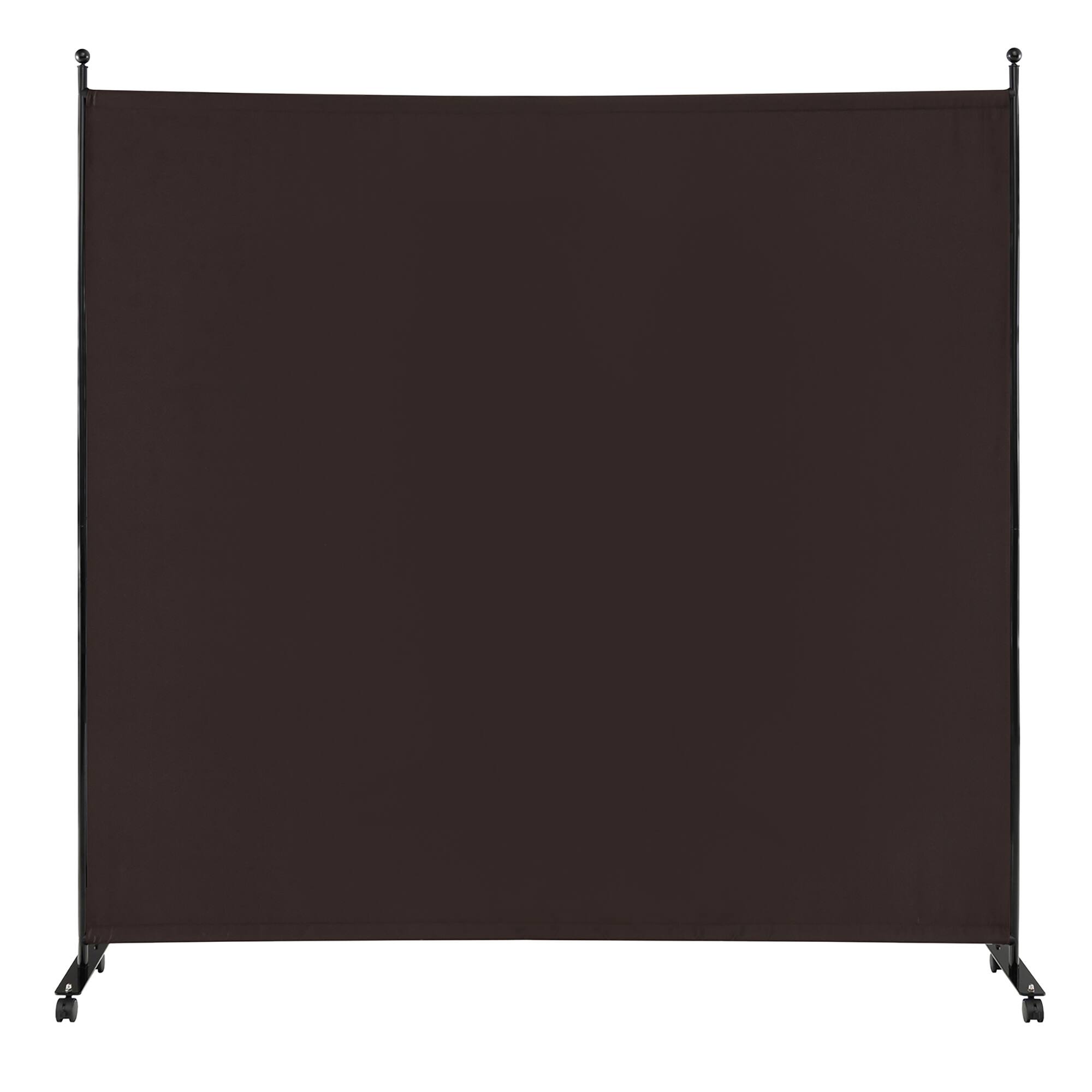 Alt View 9. Costway - Costway 6FT Single Panel Room Divider with Wheels Rolling Fabric Partition Privacy Screen - Brown.