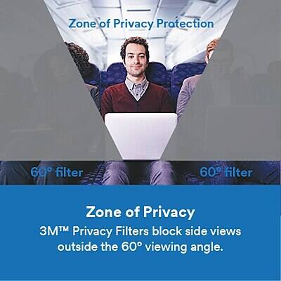 Zone of Privacy Protection

60° filter

60° filter

Zone of Privacy

3M™ Privacy Filters block side views outside the 60° viewing angle.