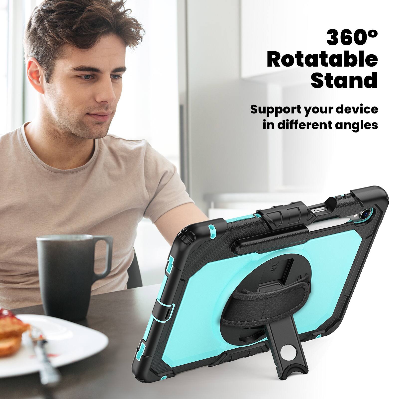 360° Rotatable Stand  
Support your device in different angles
