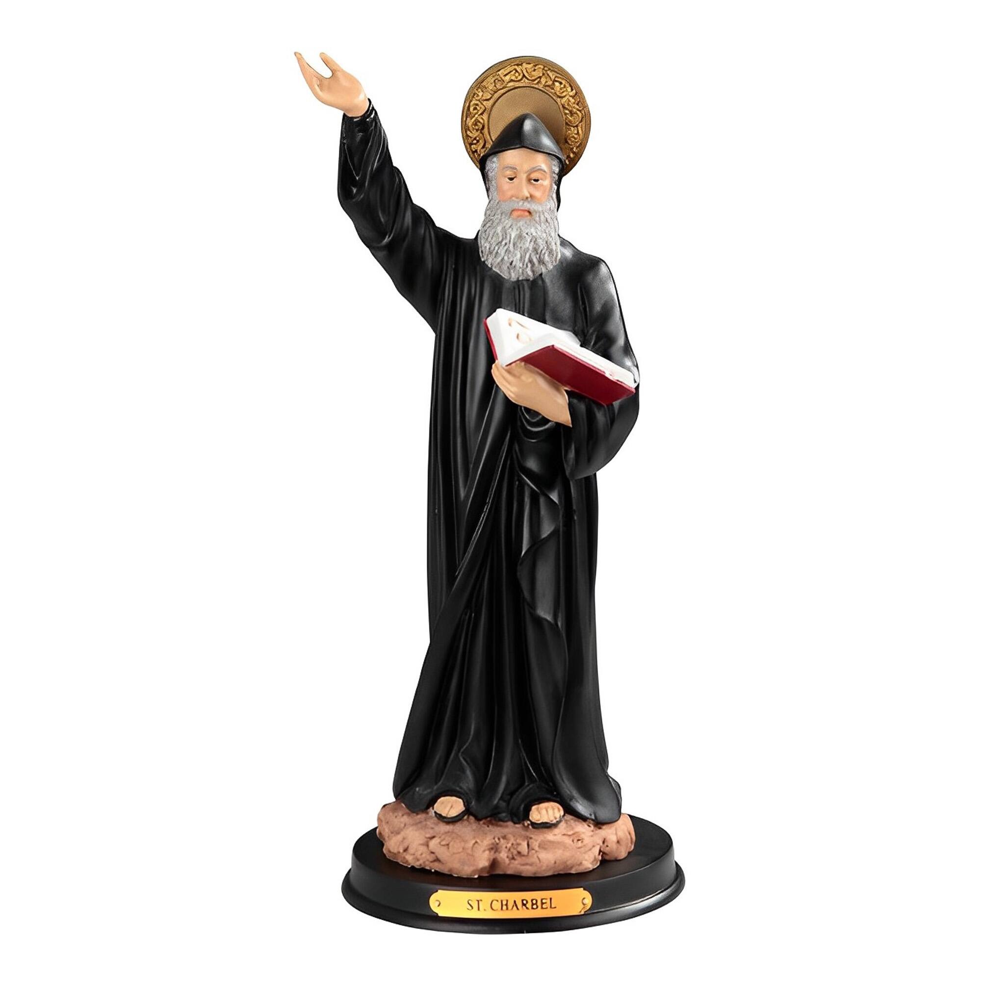 FC Design - 12"H St. Charbel Makhlouf Holy Figurine Statue Office Desk Tabletop Home Decor Gift - Multi-Color