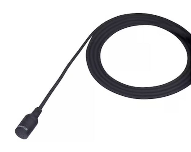 Alt View 1. Sony - Sony ECM-44BC Omnidirectional Lavalier Microphone (ECM-44BC) + Cable Ties + More - Black.