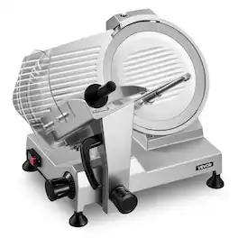 VEVOR - Commercial Meat Slicer, 400W Electric Cutter, Removable 12" Carbon Steel Blade and Food Tray - Silver