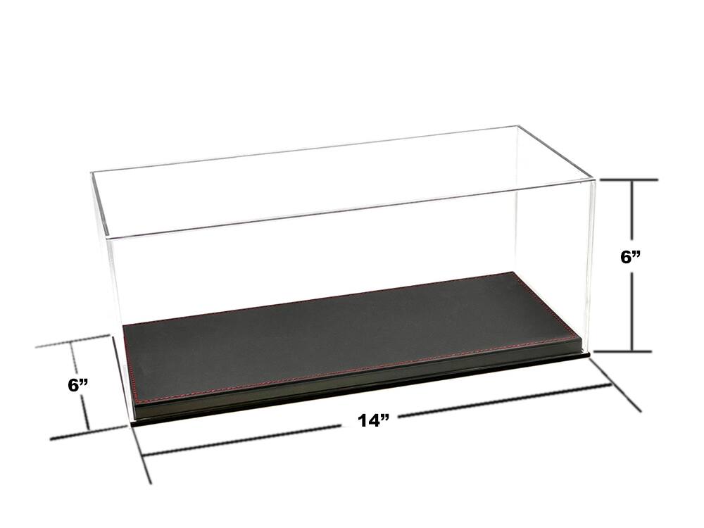 Alt View 1. Mijo Exclusives - Showcase Acrylic Display Case with Black Synthetic Leather Base "Mijo Exclusives" for 1/18 Scale Models.