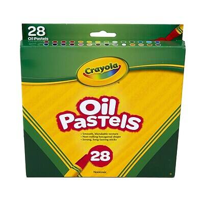28 Oil Pastels  
Crayola Oil Pastels  
Smooth, blendable texture  
Strong, long-lasting sticks  
28  
Non-toxic