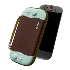 Front. tomtoc - tomtoc Slim Carrying Case for Nintendo Switch 2 Model 2025, Odorless Protective Hard Shell with 12 Game Card Slots - ChocoMint.