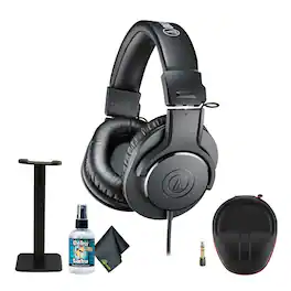 Audio-Technica - ATH-M20x Professional Studio Monitor Headphones, Headphone stand