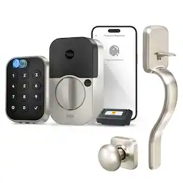 Yale - Assure Lock 2 Touch Key-Free Keypad with Wi-Fi and Ridgefield Handleset - Satin Nickel