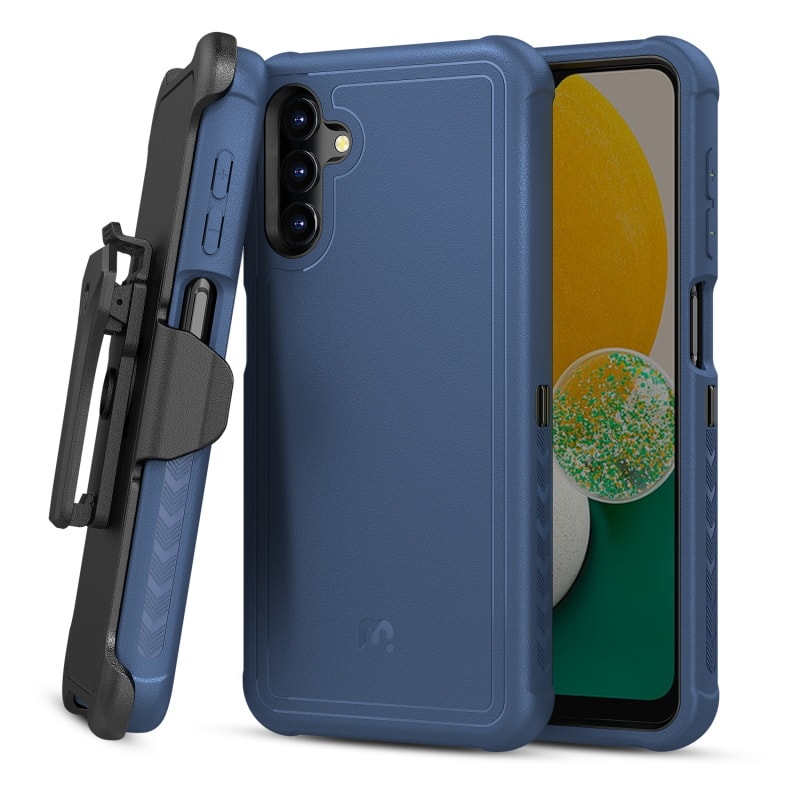 Front. Mybat Pro - MyBat Pro Maverick Series Case with Holster for Samsung Galaxy A13 5G - Blue - Blue.