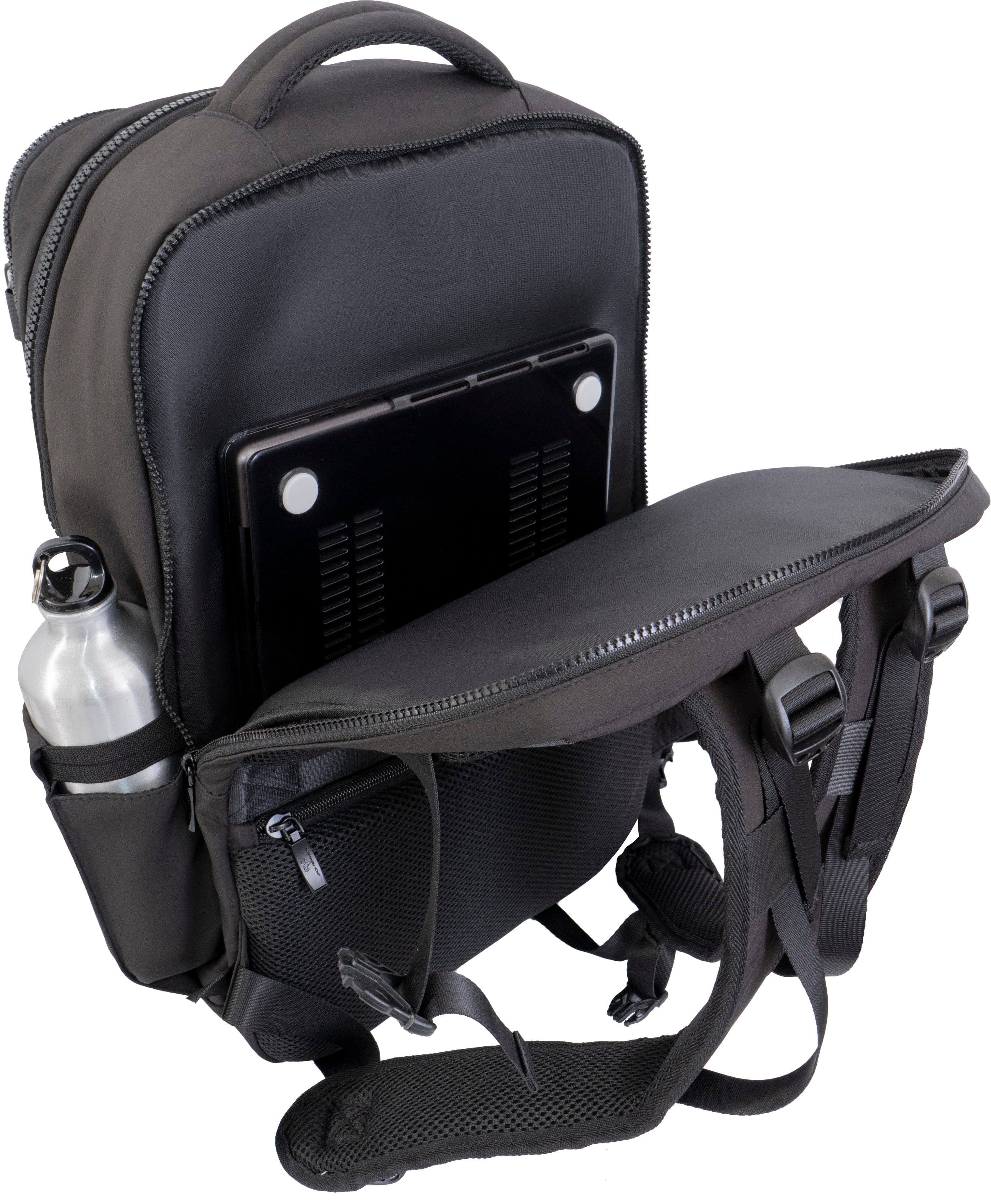 Jack Abrahams The Diego 19 Inch Nylon Travel Backpack with Shoe Compartment  Black JAB2573-100-BLK - Best Buy