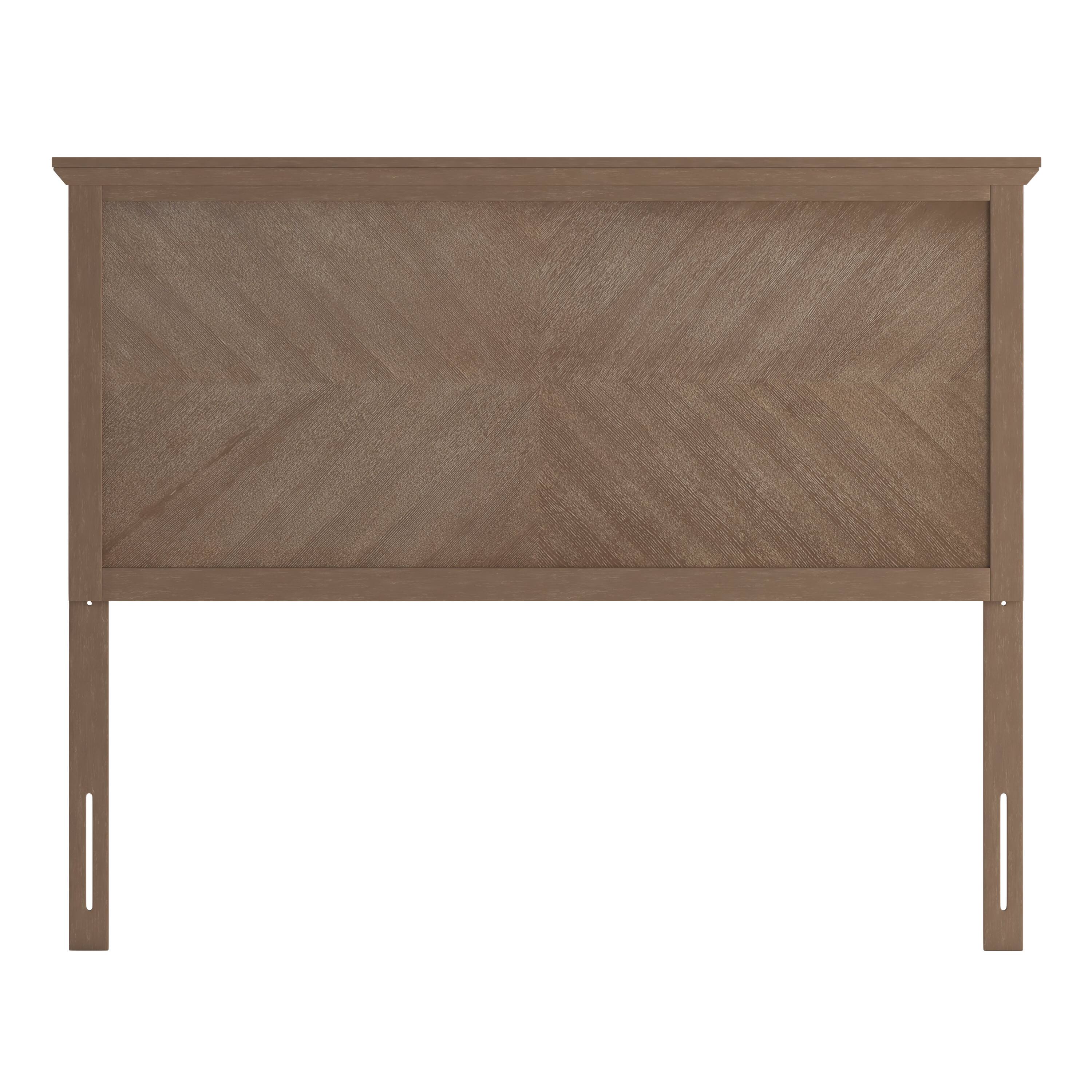 Alt View 9. Emma + Oliver - Frenti Herring Bone Wooden Adjustable Headboard Only - Light Brown.
