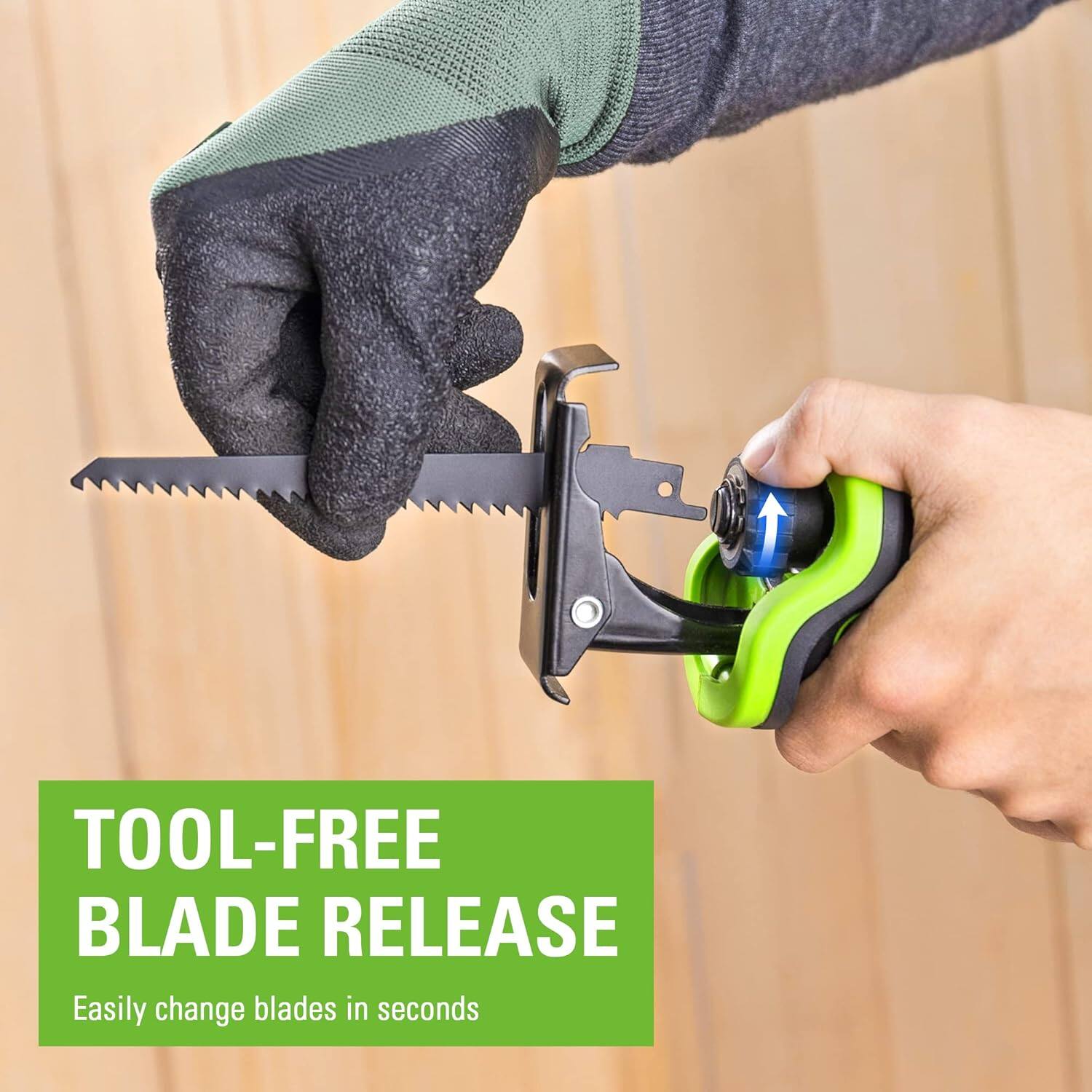 TOOL-FREE BLADE RELEASE  
Easily change blades in seconds