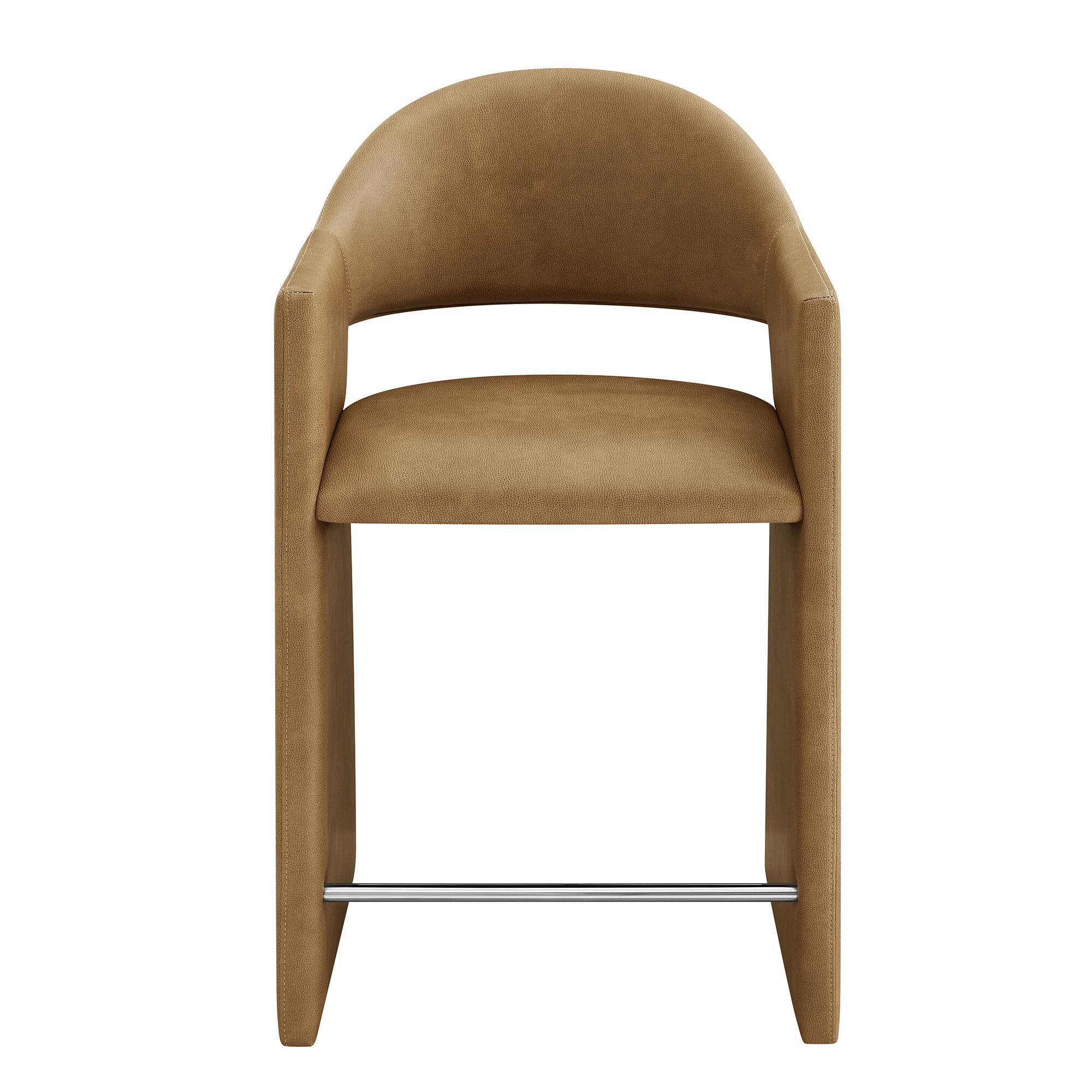 Alt View 4. Modway - Talia 37 Inch Vegan Leather Counter Stool by Modway - Toast.