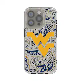 Keyscaper - NCAA - West Virginia Mountaineers iPhone Paisley Design Clear Case - 15 - Multicolor