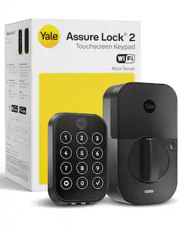 Yale - Assure Lock 2 with Wi-Fi, Touchscreen Smart Electronic Door Lock with Keyless Entry and Remote Access - Black Suede