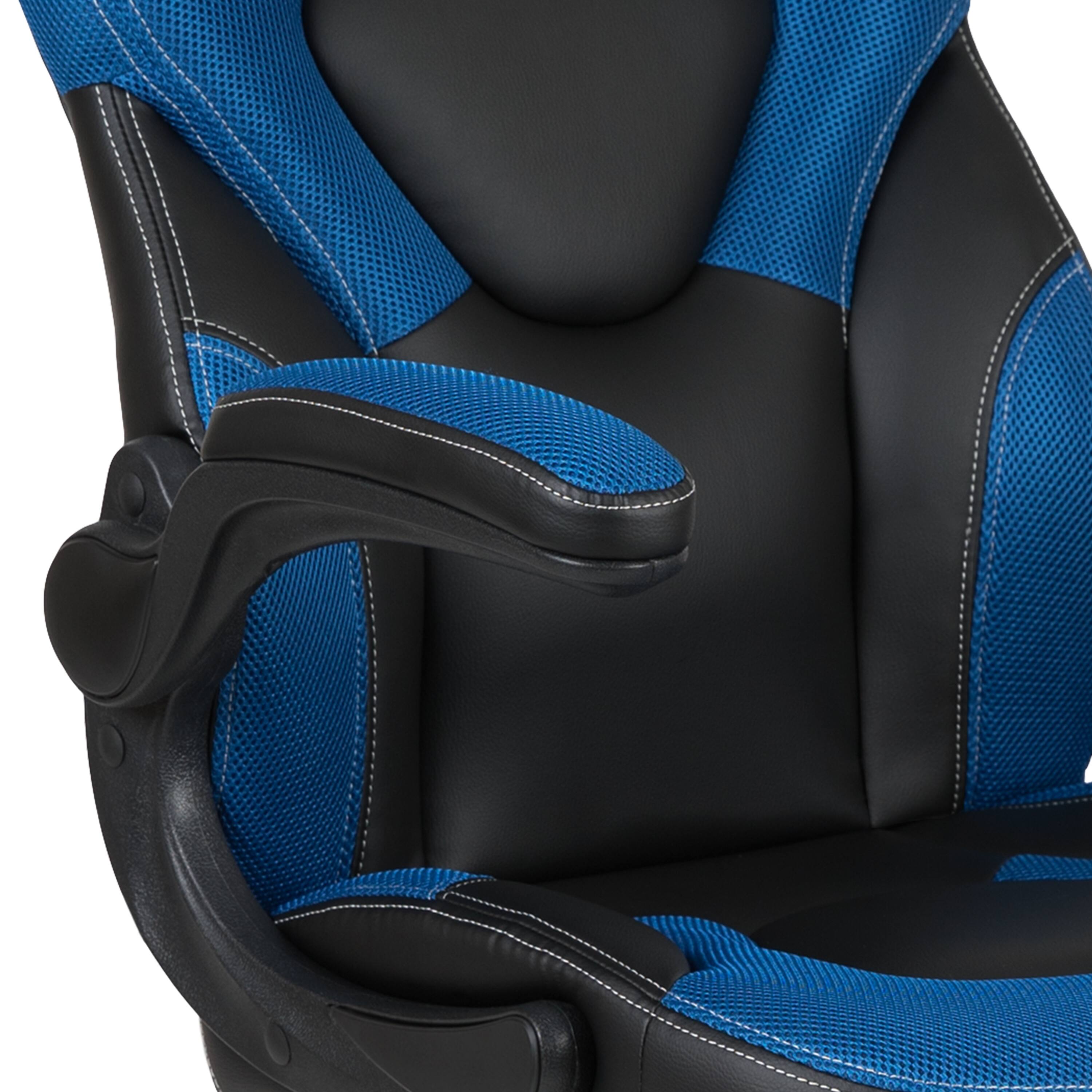 Alt View 10. Emma + Oliver - Z100 Gaming Chair Racing Office Ergonomic Computer PC Adjustable Swivel Chair - Blue.