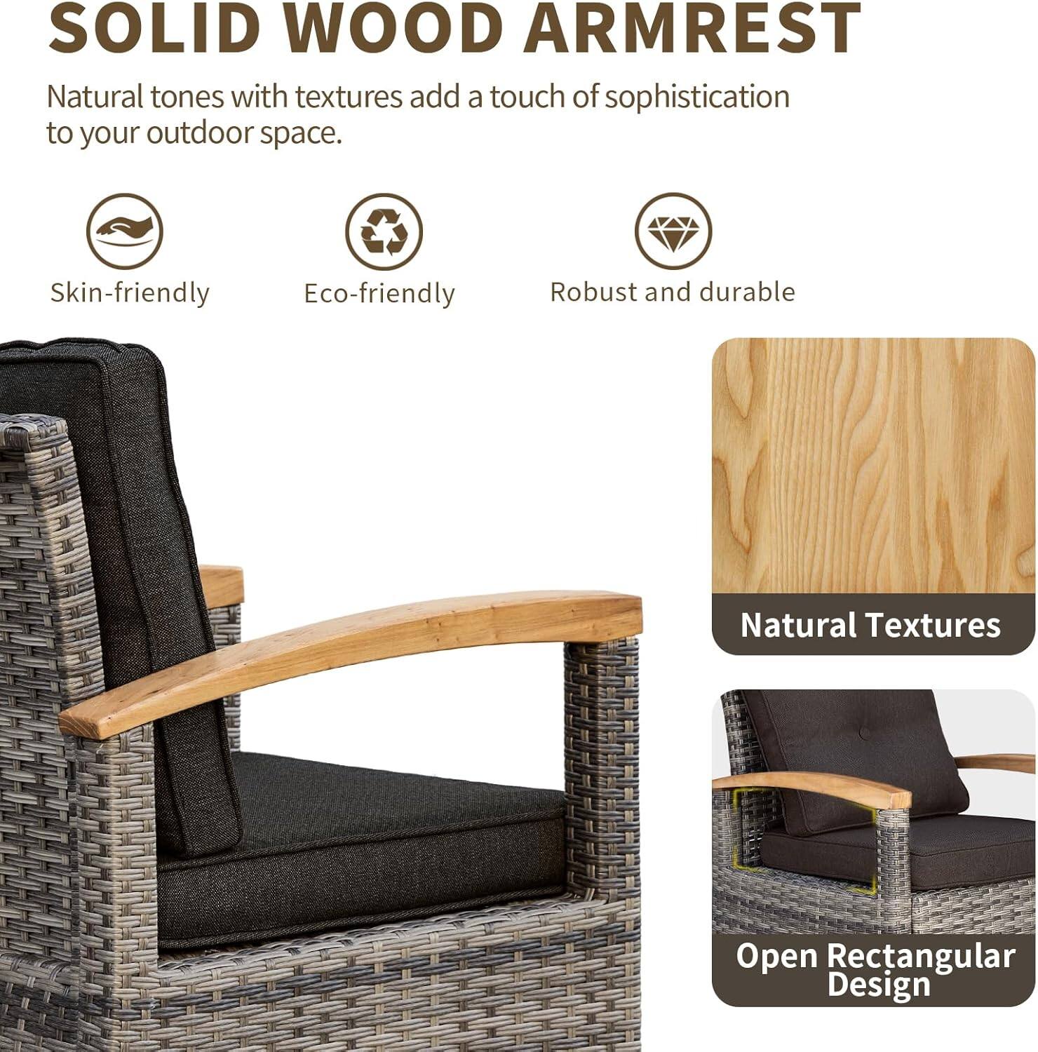 SOLID WOOD ARMREST

Natural tones with textures add a touch of sophistication to your outdoor space.

- Skin-friendly
- Eco-friendly
- Robust and durable

Natural Textures

Open Rectangular Design