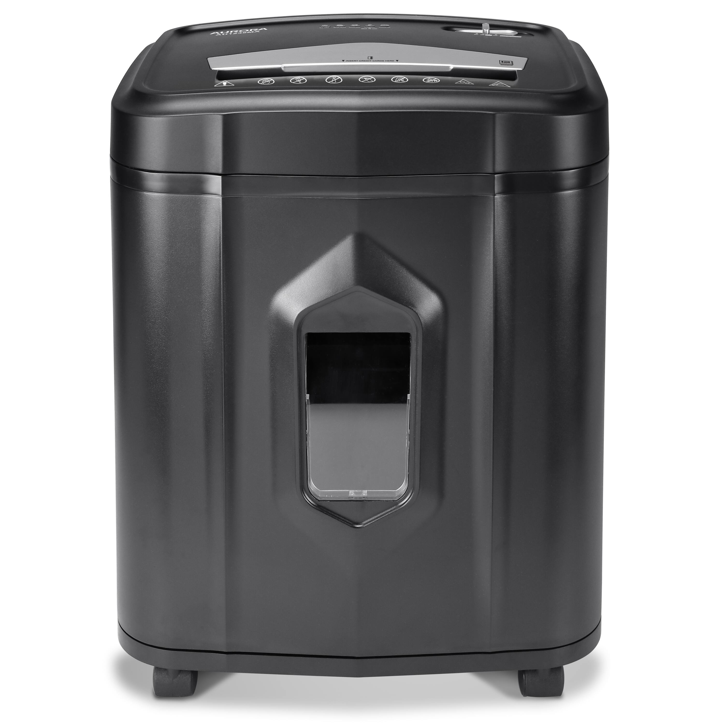Front. Aurora - Aurora AU1235MA Professional Grade 12-Sheet High Security Micro-Cut Paper Shredder/ 20 Minutes Run/Security Level P-5 - Black.