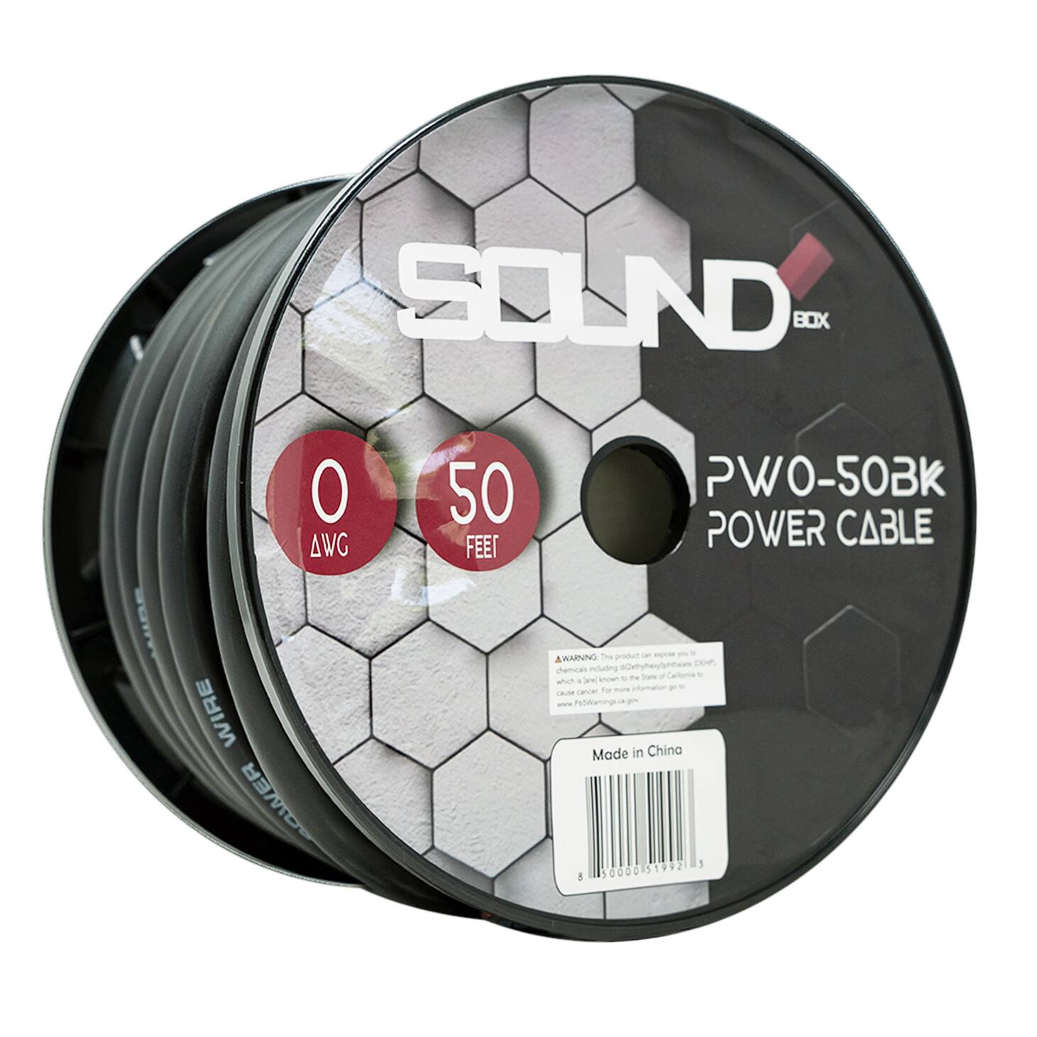 SoundBox - PW0-50BK, 1/0 Gauge OFC Copper Battery Power / Ground Wire Spool - 50 Ft price history on PriceWatchPro