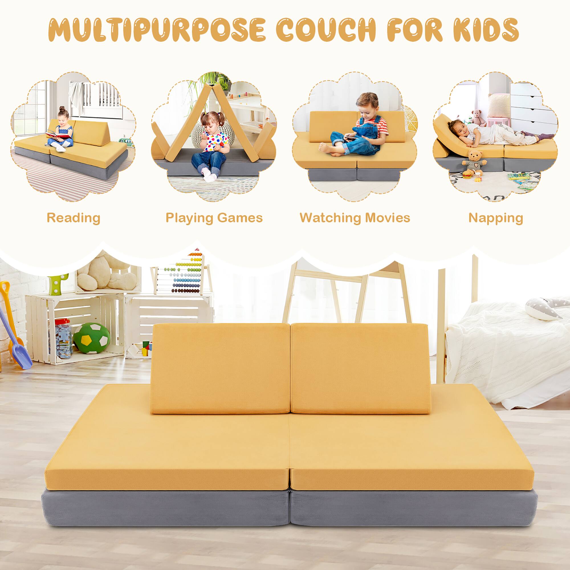 MULTIPURPOSE COUCH FOR KIDS

Reading  
Playing Games  
Watching Movies  
Napping
