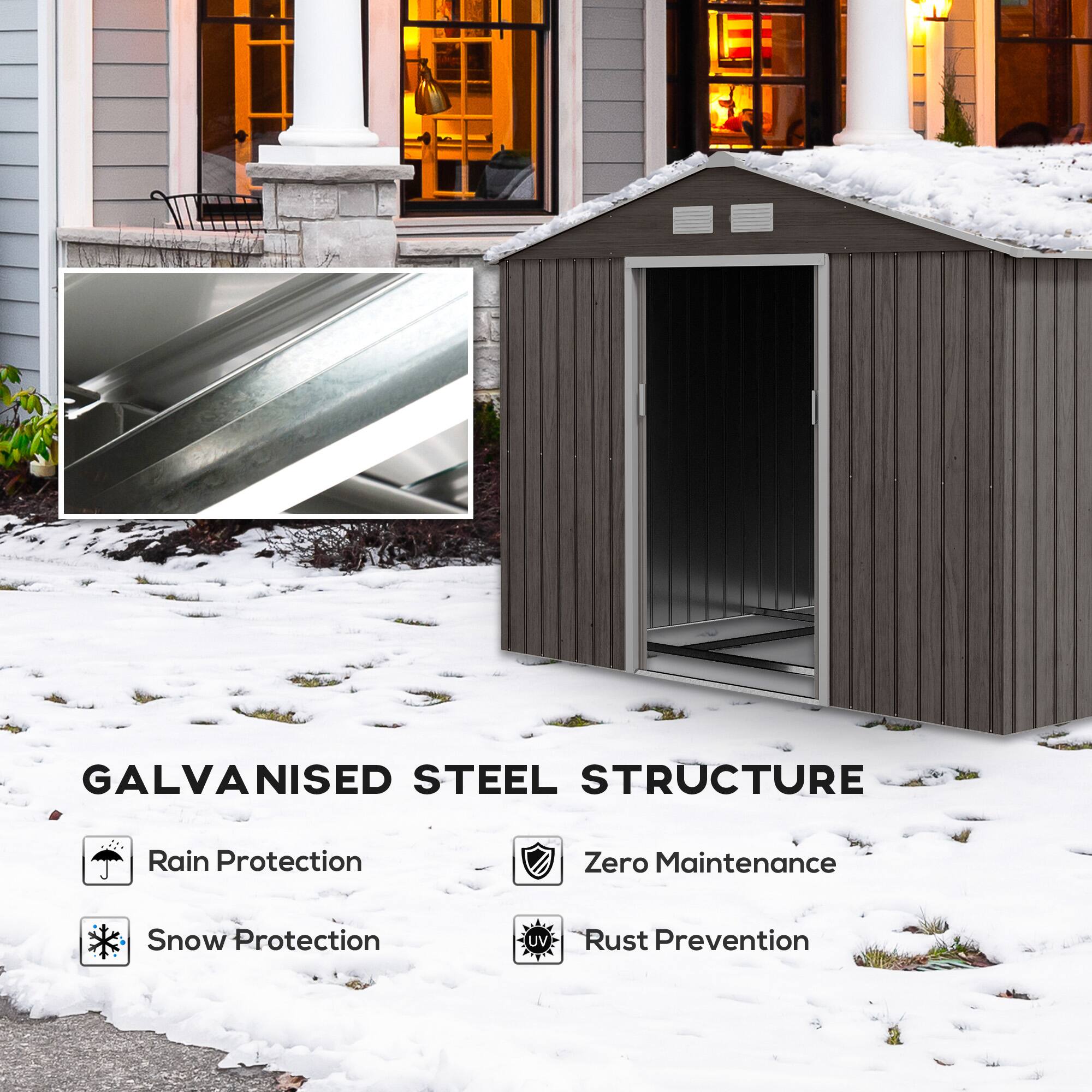 GALVANISED STEEL STRUCTURE
Rain Protection
Zero Maintenance
Snow Protection
Rust Prevention