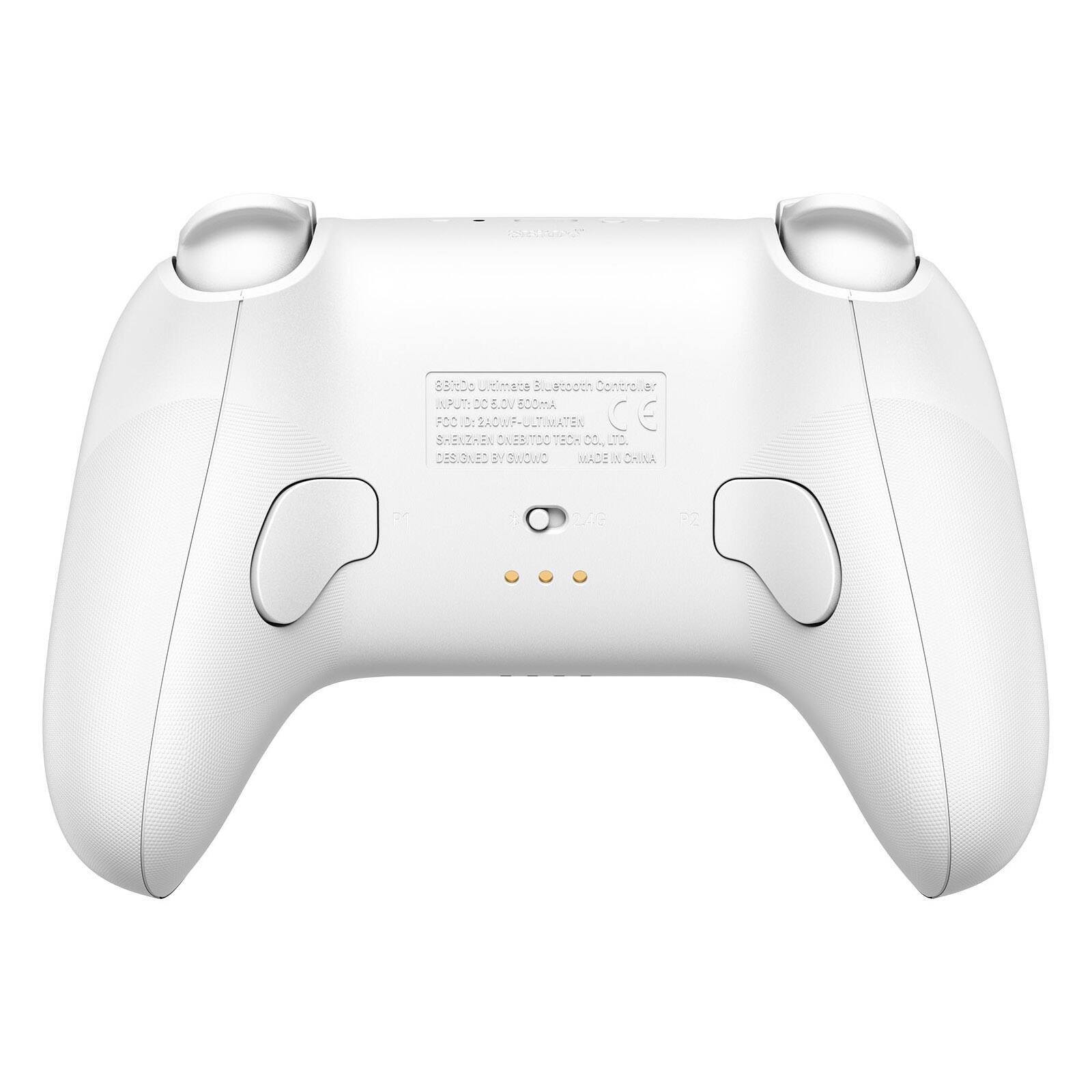 BB0eD8 Ultimate Bluetooth Controller  
INPUT: DC 5.0V 600mA  
FOOD: 2A0W-FULL  
SHEZHEN ONEBEST TECH CO., LTD  
DESIGNED BY GWOW  
MADE IN CHINA  

2024E F2