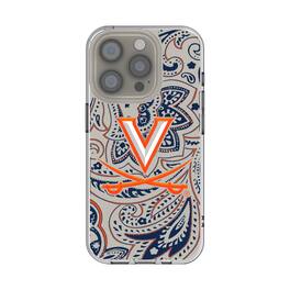 Keyscaper - NCAA - Virginia Cavaliers iPhone Paisley Design Clear Case - 14 - Multicolor