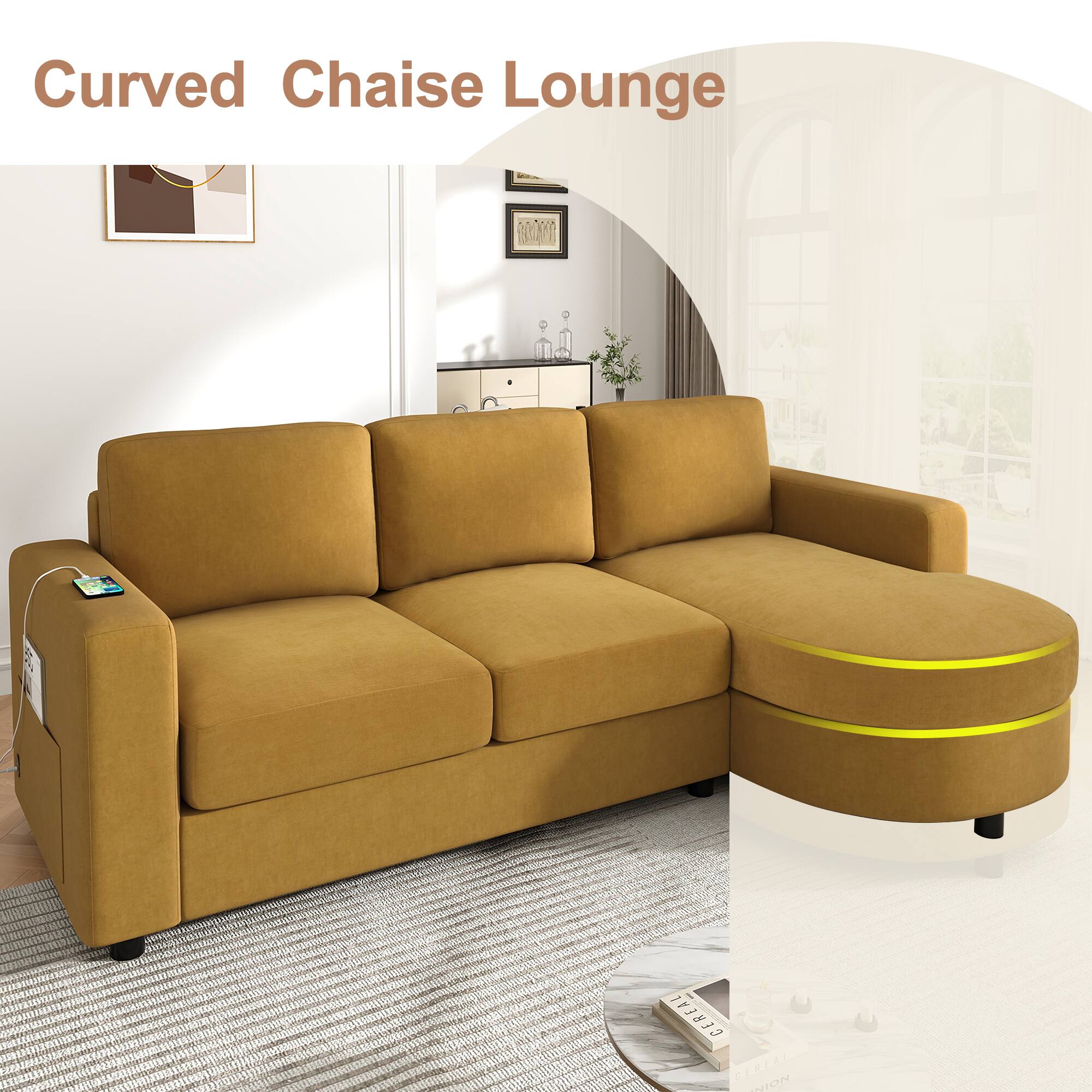 Curved Chaise Lounge