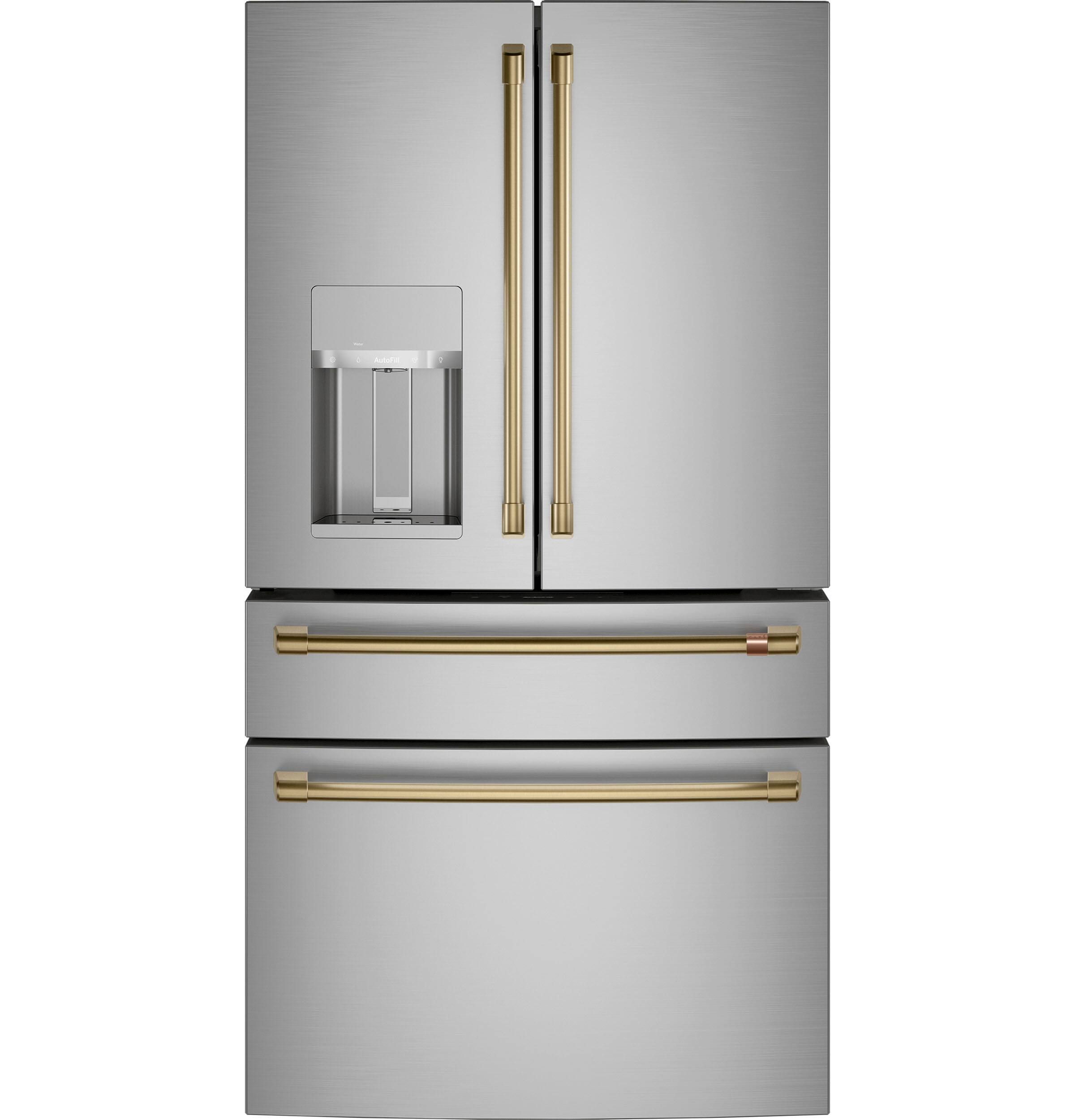 Alt View 36. Café - 27.6 Cu. Ft. 4-Door French Door Smart Refrigerator, Customizable - Brushed Stainless.