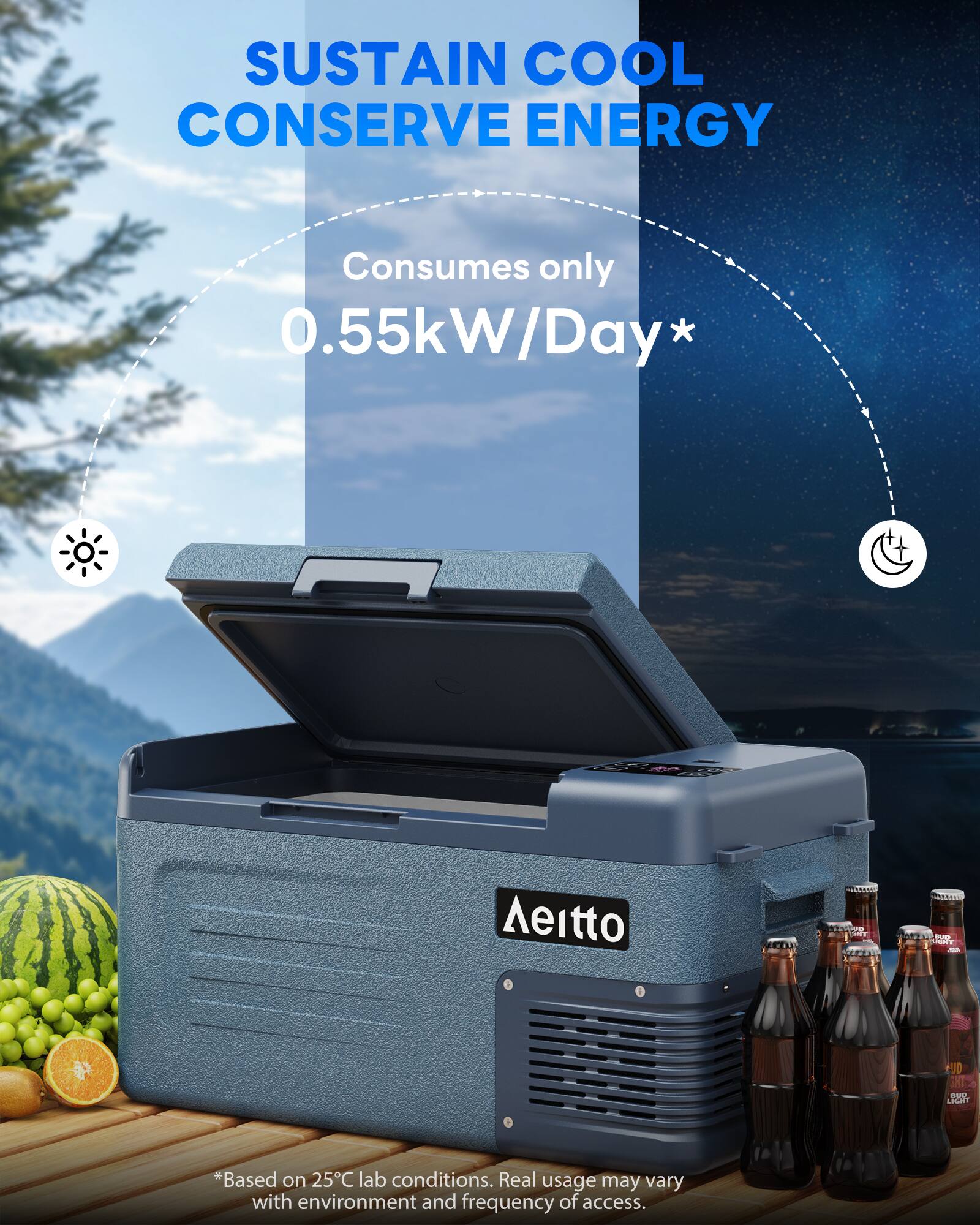 SUSTAIN COOL CONSERVE ENERGY  
Consumes only 0.55kW/Day*  
*Based on 25°C lab conditions. Real usage may vary with environment and frequency of access.