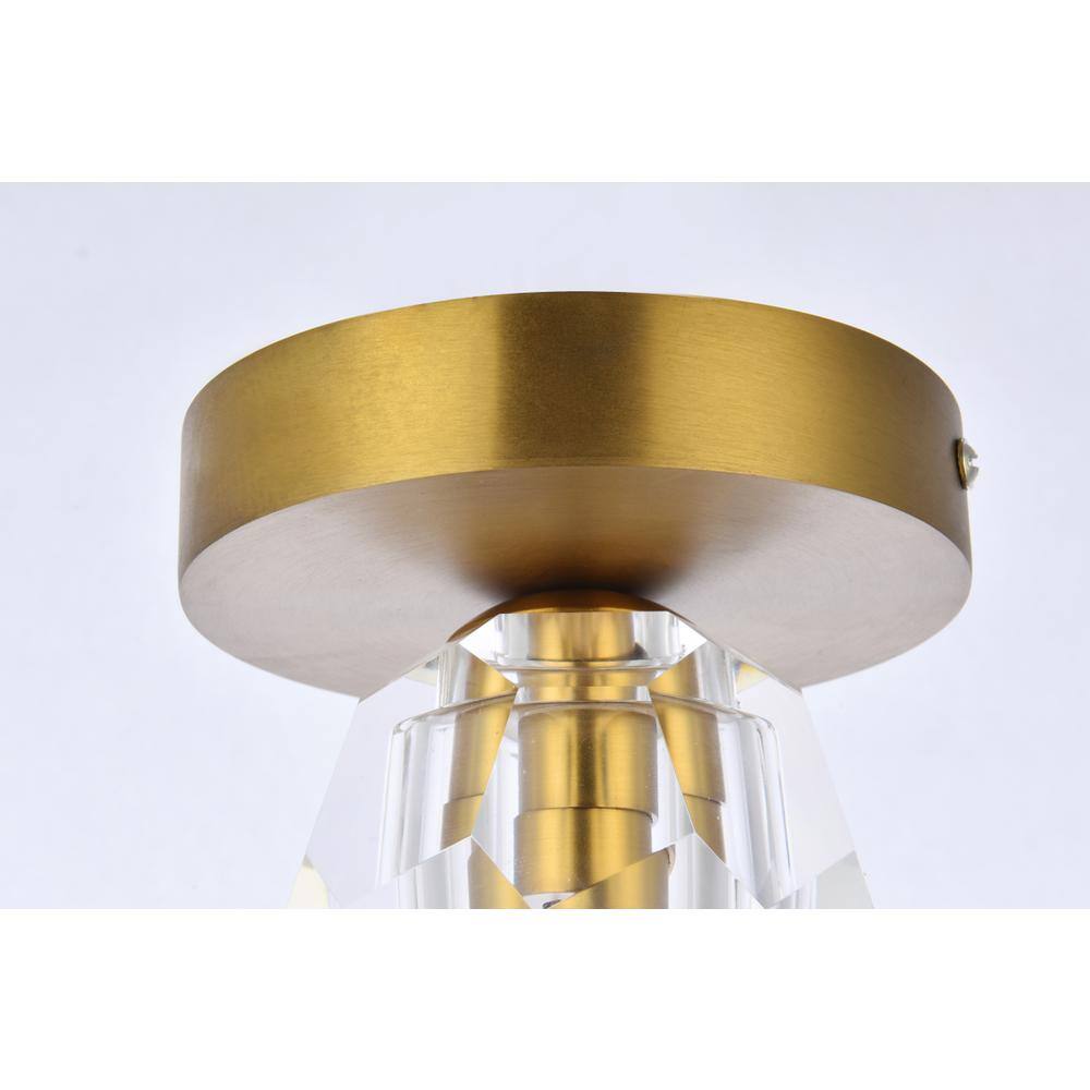 Alt View 1. Elegant Lighting - Eren 1 light gold flush mount - Gold.