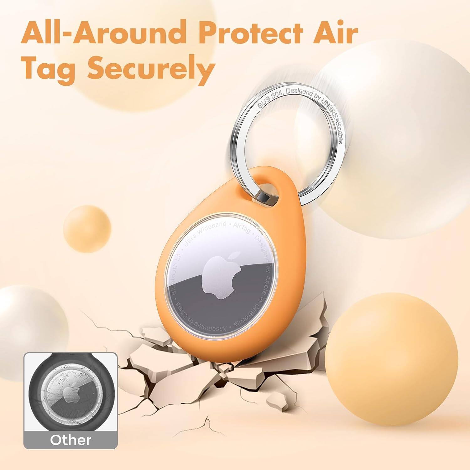 All-Around Protect Air Tag Securely

304. Designed by SUS UNBREAKable Wideband AirTag Ultra Designed LE by Bluetooth Blu in Apple China in California Assembled