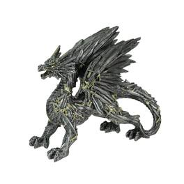 Everspring Import Co. - Dragon of Blades Decorative Fantasy Statue Home Decor Figurine Sword Sculpture - Silver