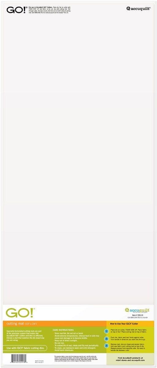 F - A - riave SKX A GO! to - to Pa -e - IsE accuquilt GO! cutting mat (10x 24" accuguilt . 99519 can How to Use Your GO Cutter Specially noomutarled cutting Pats ae Bue of te precisin nten IN Aicubus Gor suflers and d4 - Daft natches Dee die bndrd slaa 3% ae weing Use with TOD fabric cutting dies CARE INSTRUCTIONS Snore E pl - d Bond Bwald Bwal e cold may Casos nE oF Secome bnesk. Hoog out E Grec Le 1o  rul Thp mal perledically 1 ad FAN SER Flace aa Puan n Ture NO and AS - P e Iotuoon WIverSSErs . Find AccuQull products at retait Mores - accuqulE