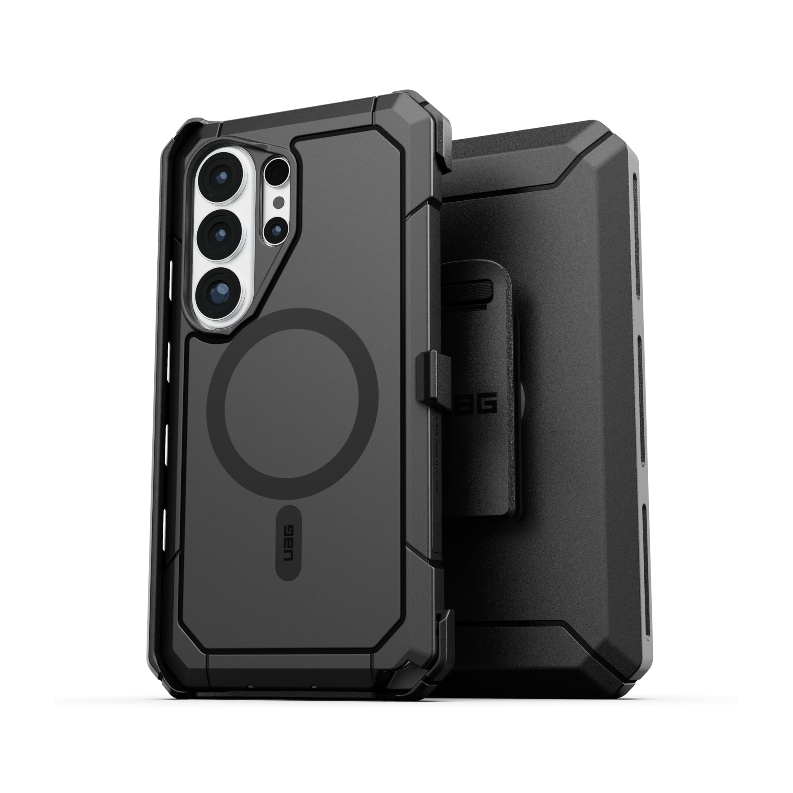 Alt View 7. UAG - Samsung Galaxy S26 Ultra Case with Magnetic Charging, Full Body 2-Piece Integrated Port Cover w/ Heavy Duty Holster - Black.