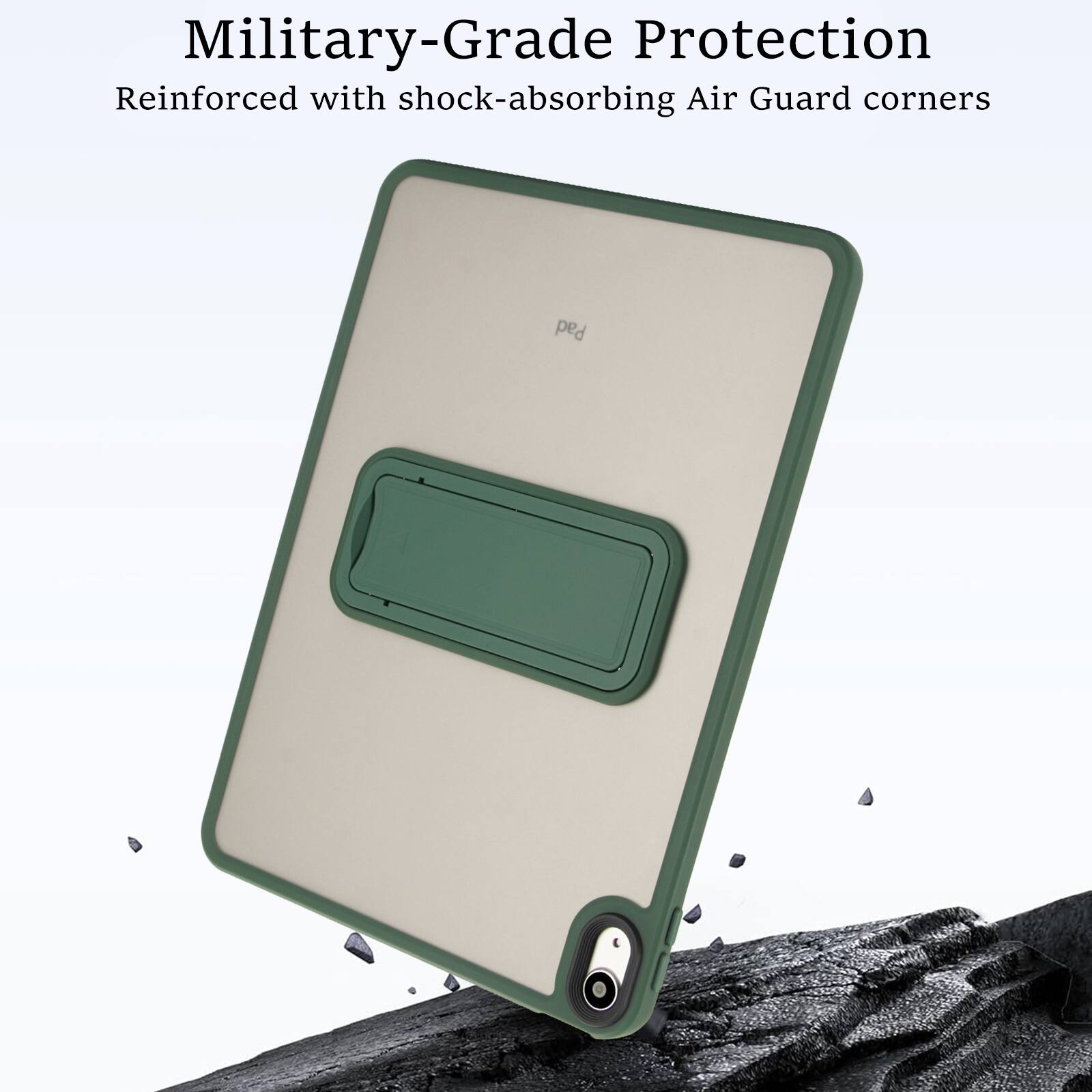 Military-Grade Protection  
Reinforced with shock-absorbing Air Guard corners